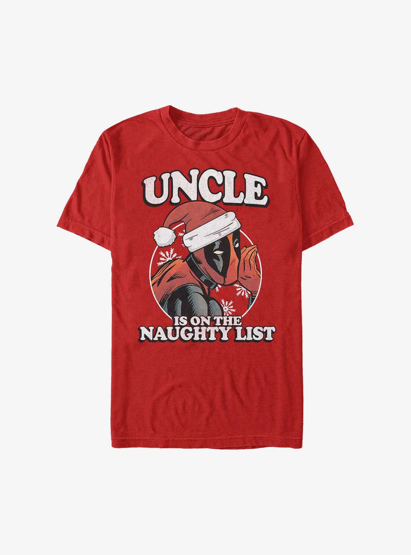 Marvel Deadpool Uncle Is On the Naughty List Holiday T-Shirt, , hi-res