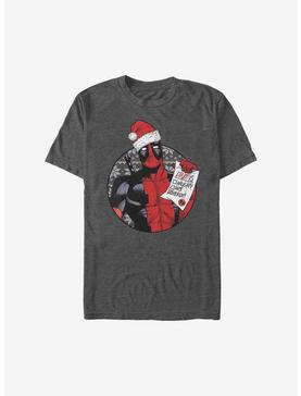 Marvel Deadpool Dad Is On the Naughty List Holiday T-Shirt, CHAR HTR, hi-res