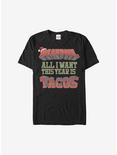 Marvel Deadpool Tacos This Year Holiday T-Shirt, BLACK, hi-res