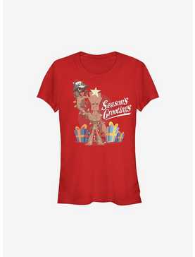 Marvel Guardians Of The Galaxy Seasons Grootings Holiday Girls T-Shirt, , hi-res
