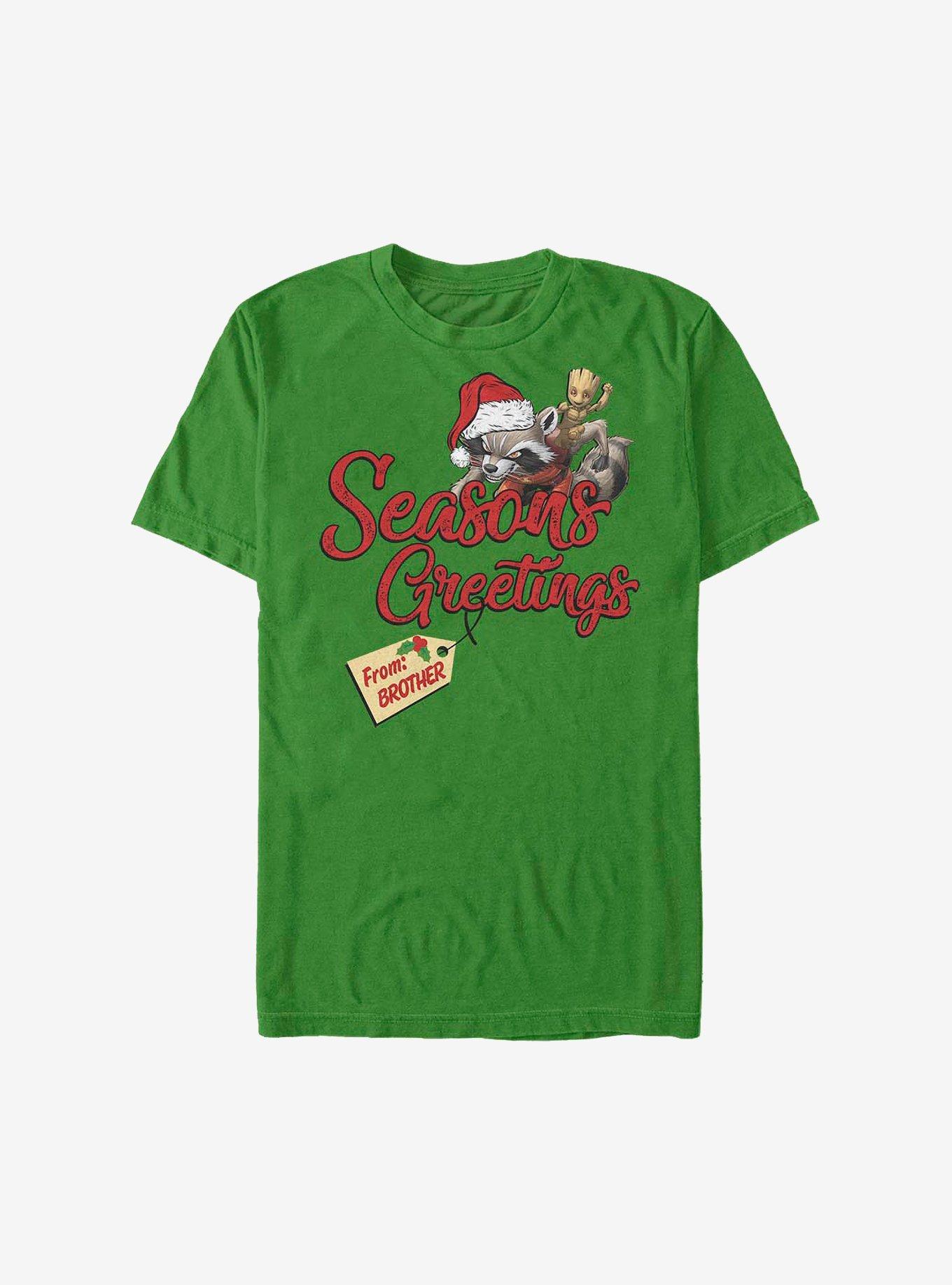 Marvel Guardians Of The Galaxy Seasons Greetings From Brother Holiday T-Shirt