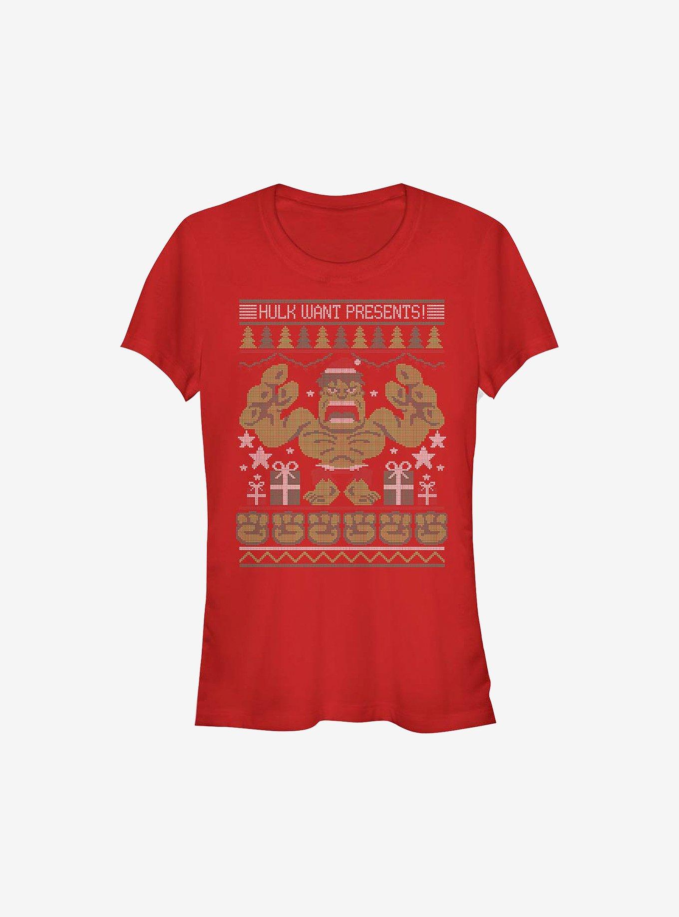 Marvel Hulk Want Presents Holiday Girls T-Shirt, , hi-res