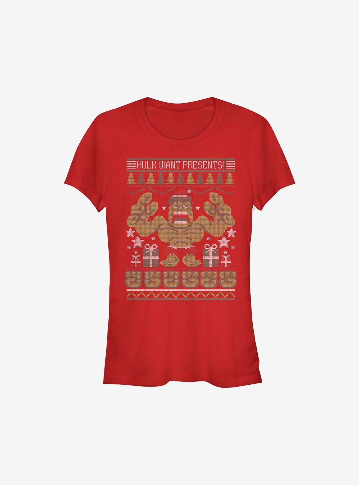 Marvel Hulk Want Presents Holiday Girls T-Shirt, , hi-res