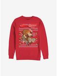Marvel Christmas Pattern Squirrel Sweatshirt, RED, hi-res