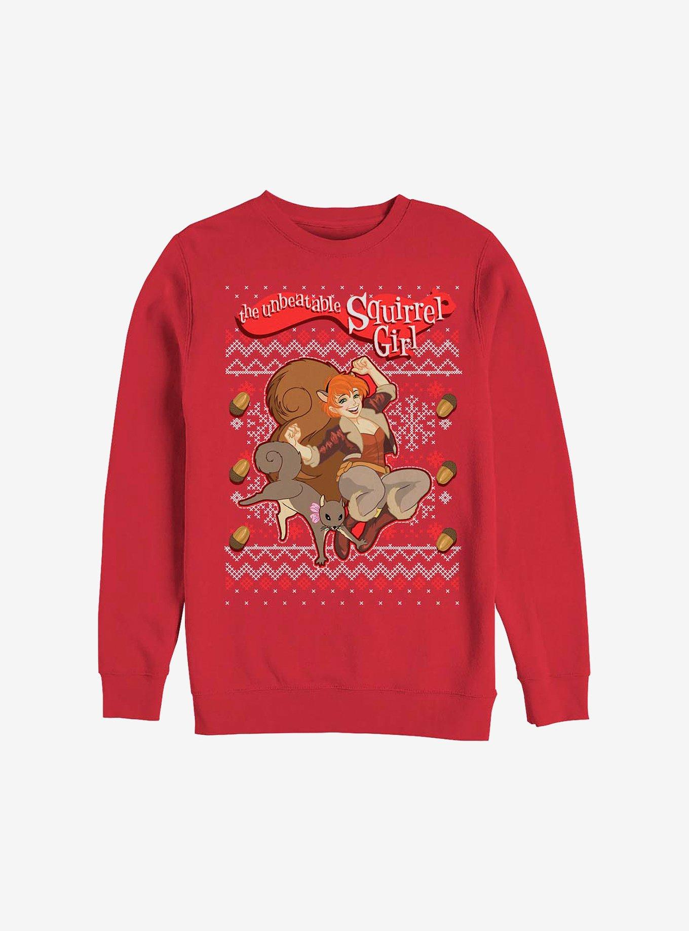 Marvel Christmas Pattern Squirrel Sweatshirt, , hi-res