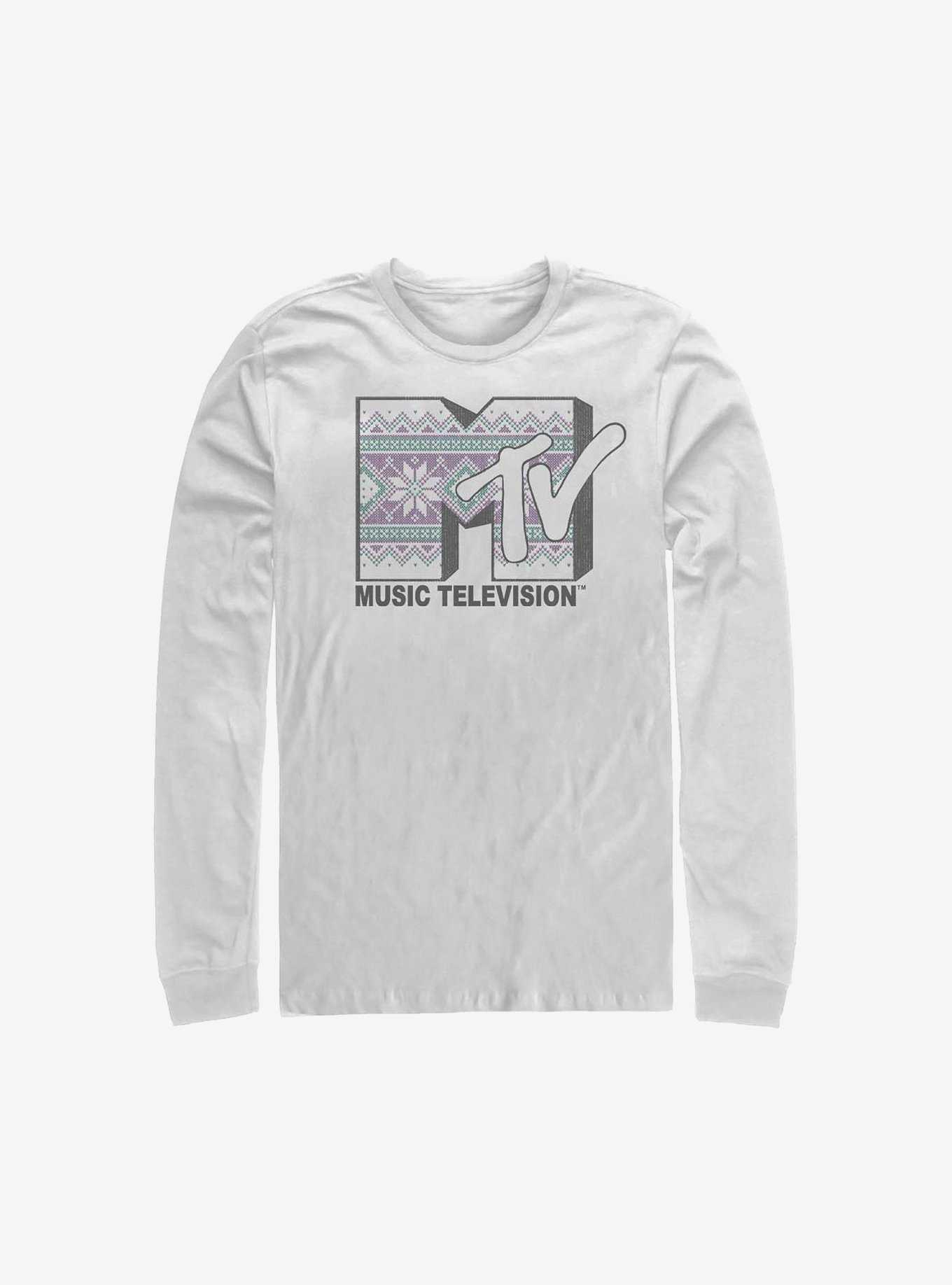 MTV Christmas Pattern Long-Sleeve T-Shirt, , hi-res