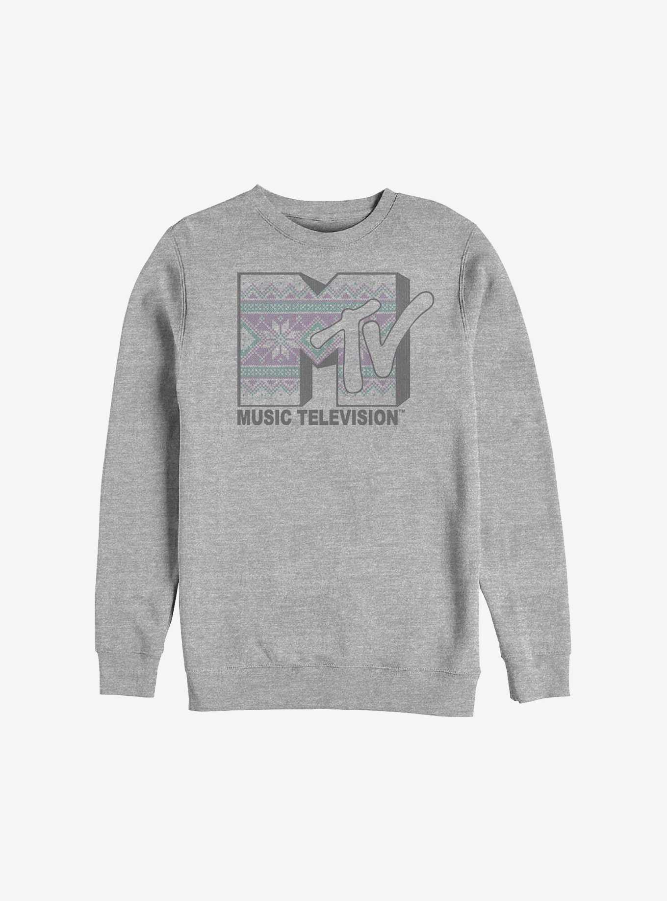 MTV Christmas Pattern Logo Sweatshirt, , hi-res