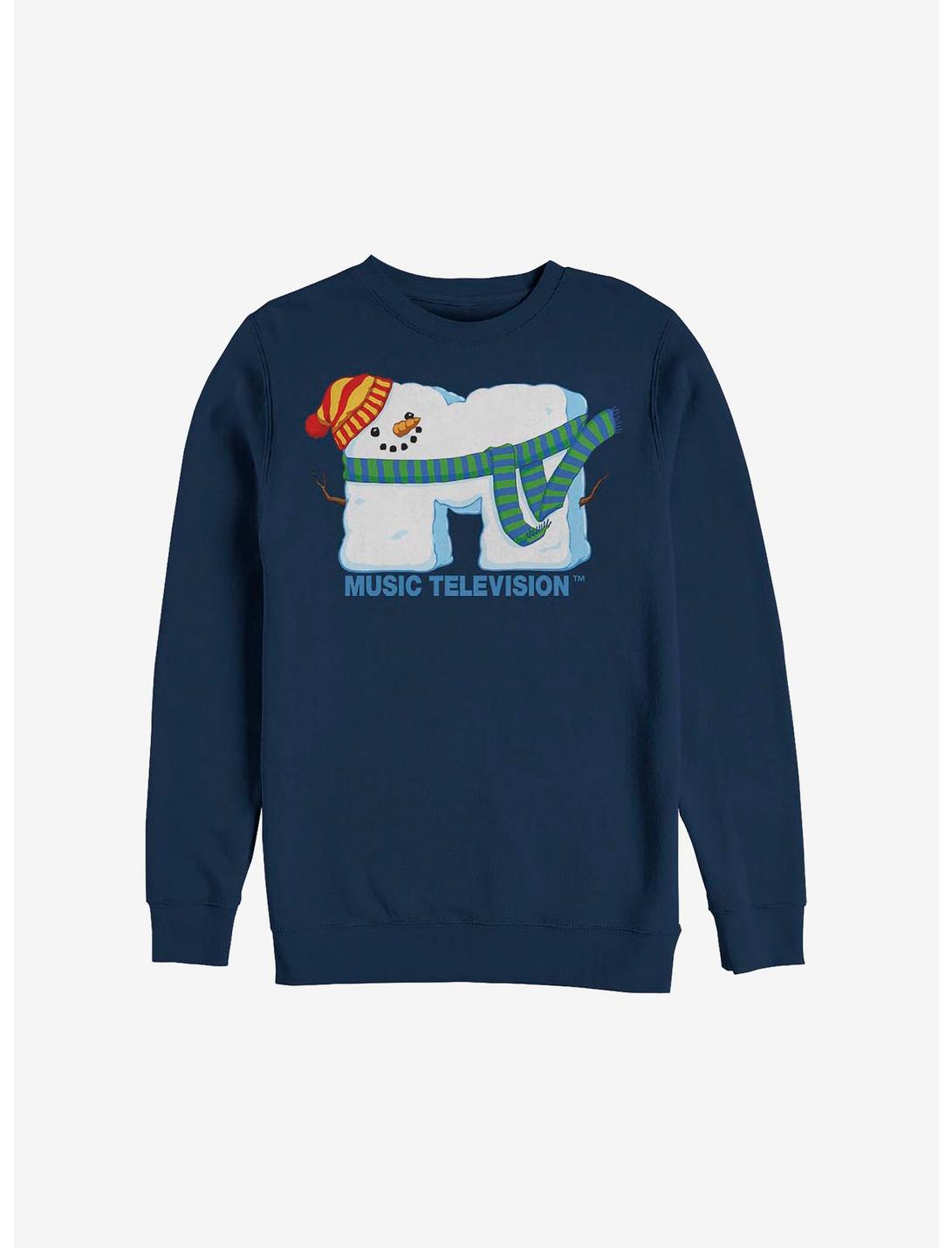 MTV Snowman Logo Sweatshirt, NAVY, hi-res