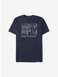 MTV Christmas Pattern Logo T-Shirt, NAVY, hi-res