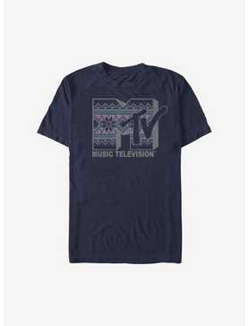 MTV Christmas Pattern Logo T-Shirt, , hi-res