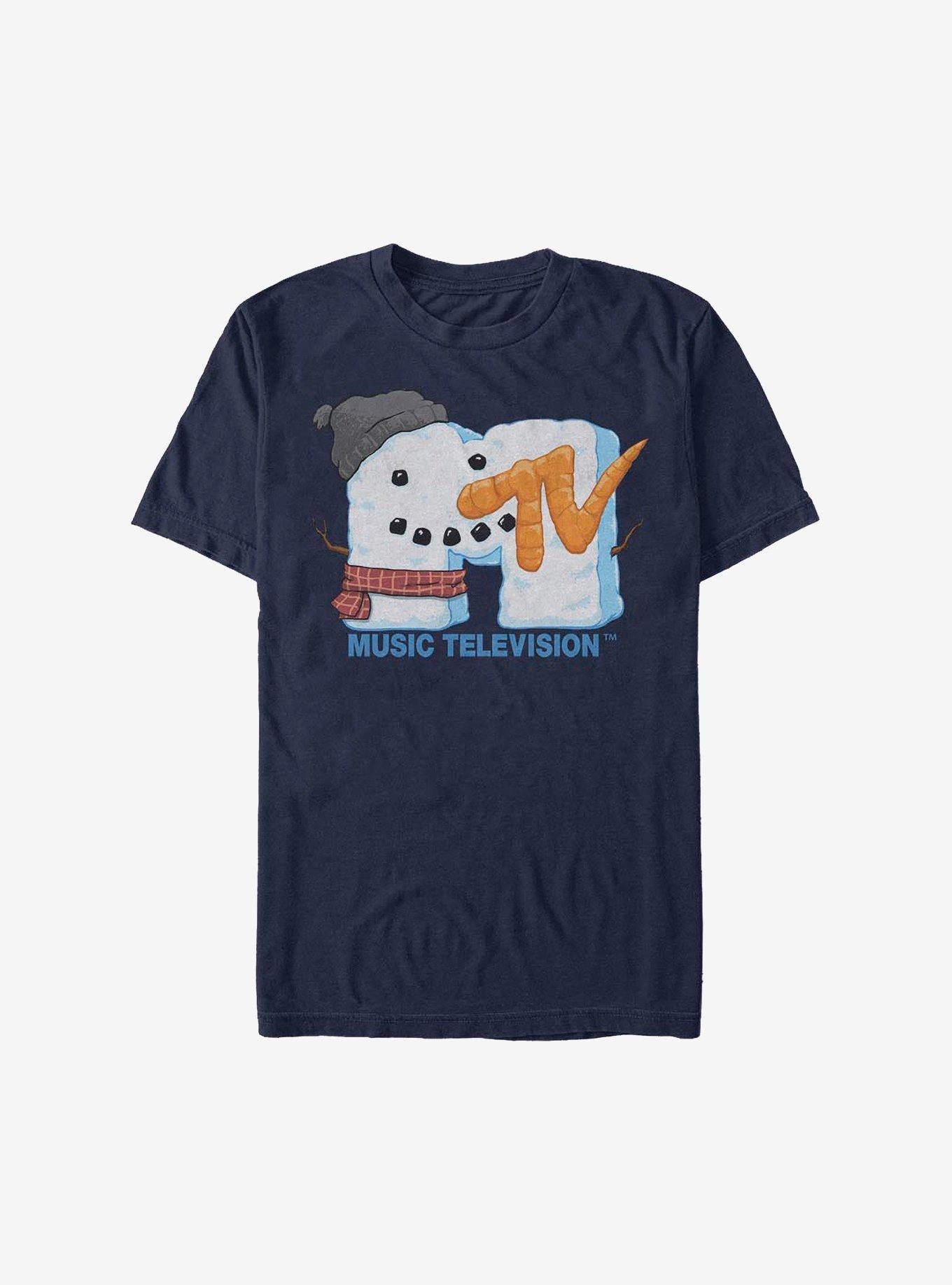 MTV Christmas Snowman Face Logo T-Shirt, , hi-res