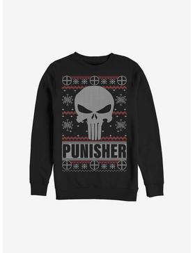 Plus Size Marvel Punisher Christmas Pattern Sweatshirt, , hi-res