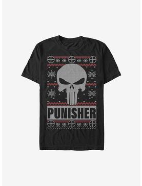 Plus Size Marvel Punisher Christmas Pattern Sweater T-Shirt, , hi-res