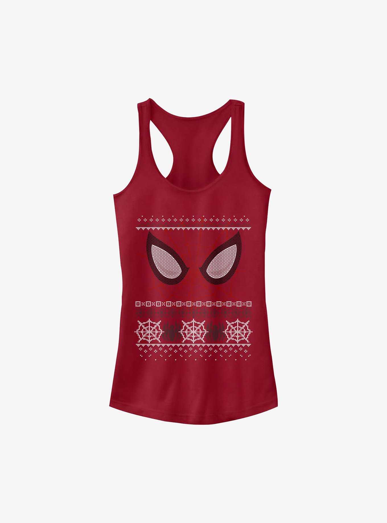 Marvel Spider-Man Christmas Sweater Eyes Girls Tank, , hi-res