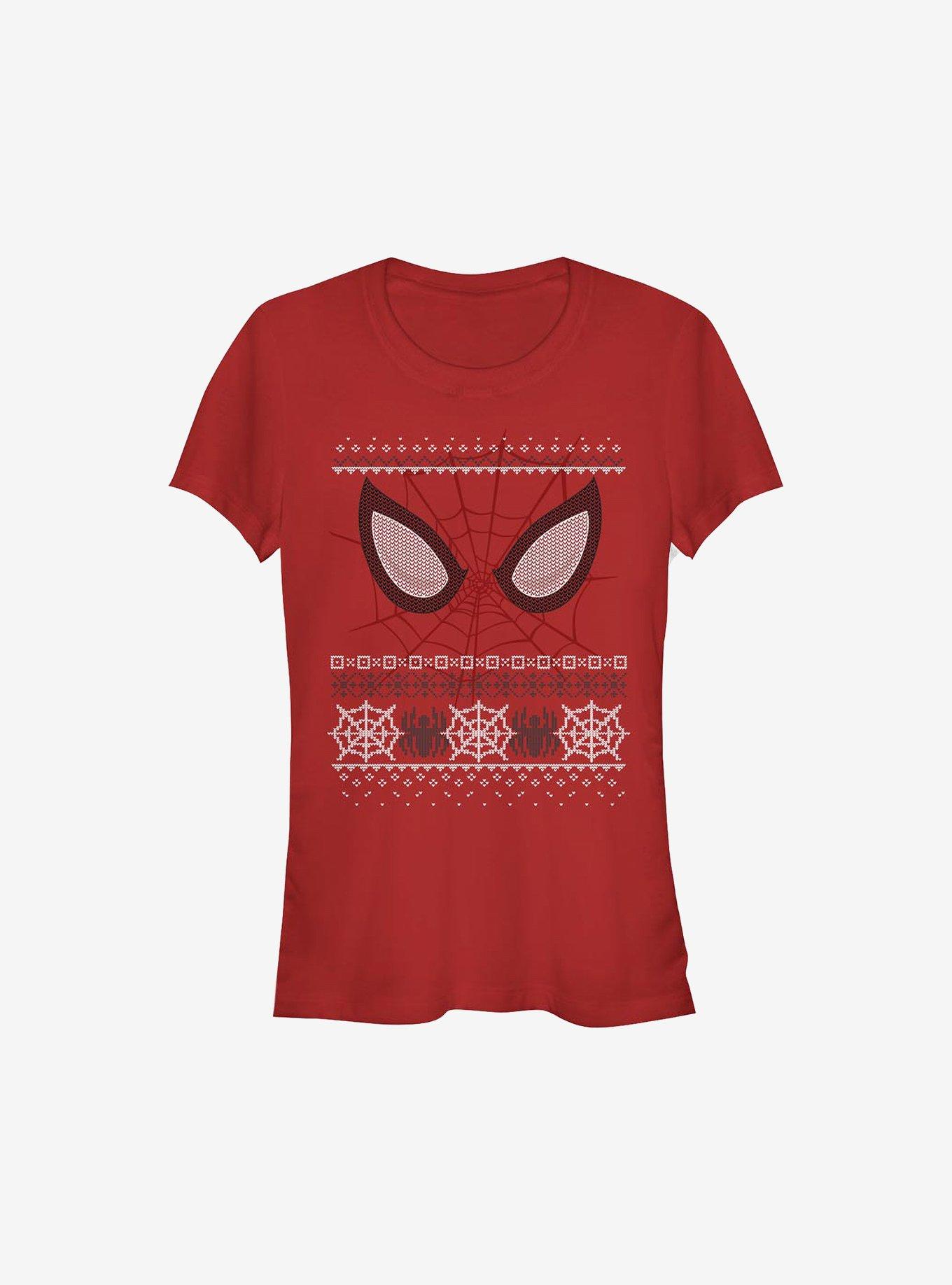 Marvel Spider-Man Eyes Christmas Sweater Girls T-Shirt