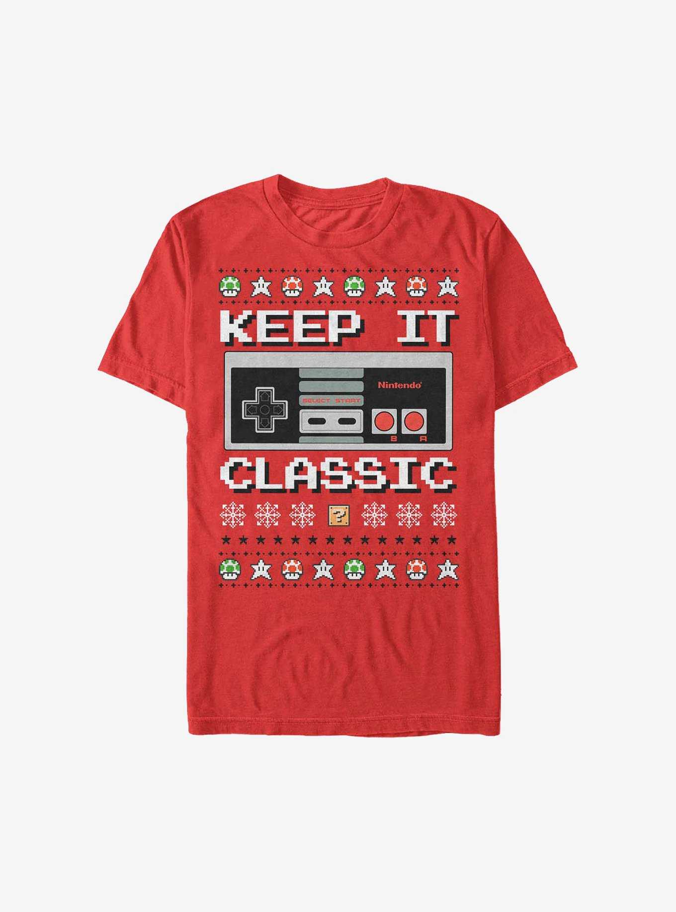 Nintendo Keep It Classic Controller Christmas T-Shirt, , hi-res