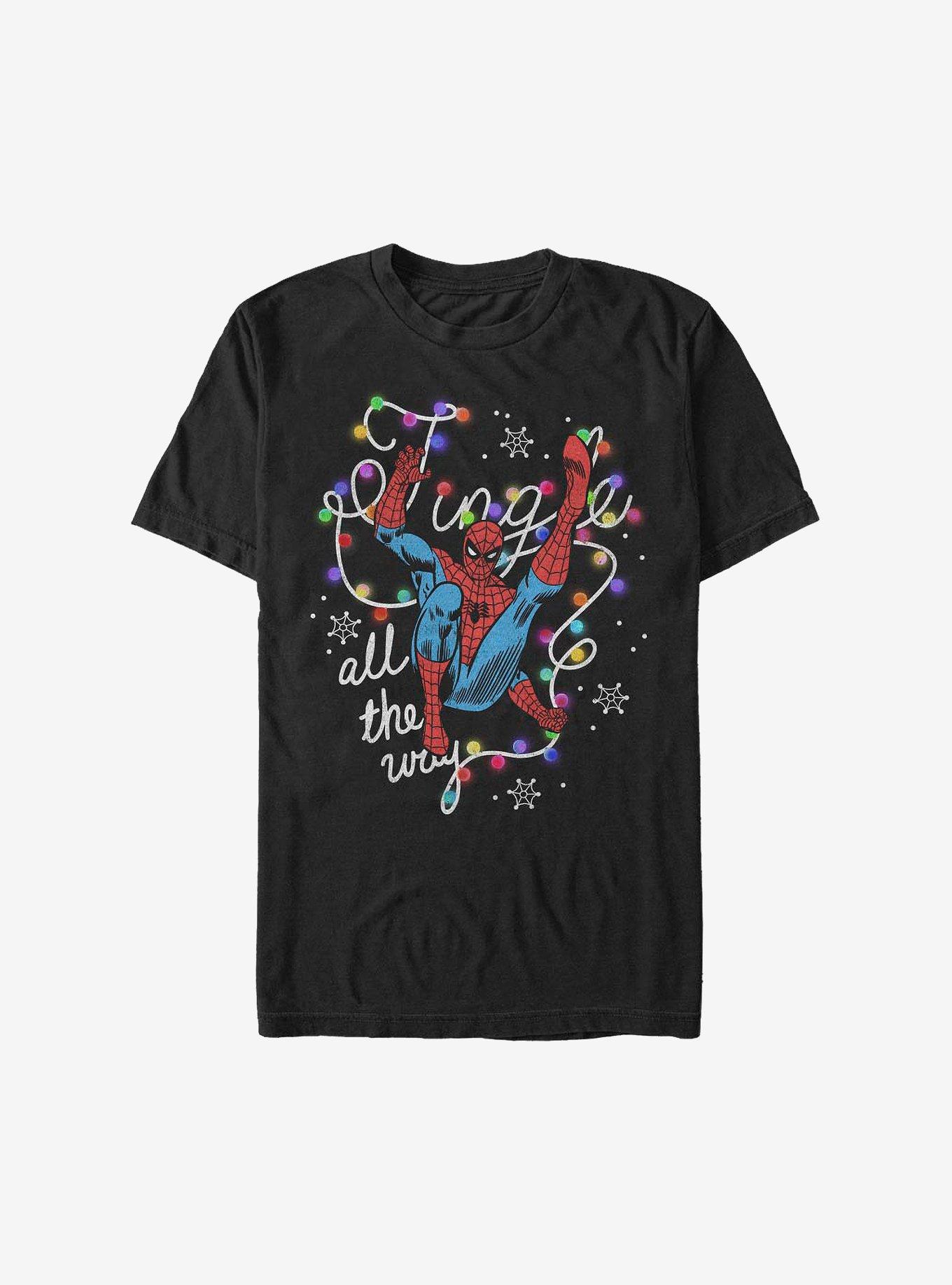 Marvel Spider-Man Spidey Christmas Spirit T-Shirt, BLACK, hi-res