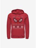 Marvel Spider-Man Eyes  Christmas Sweater Hoodie, RED, hi-res