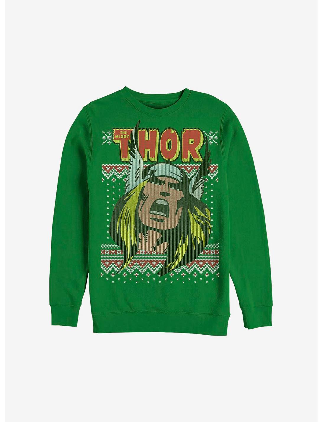 Marvel Thor Presents Holiday Sweatshirt, KELLY, hi-res