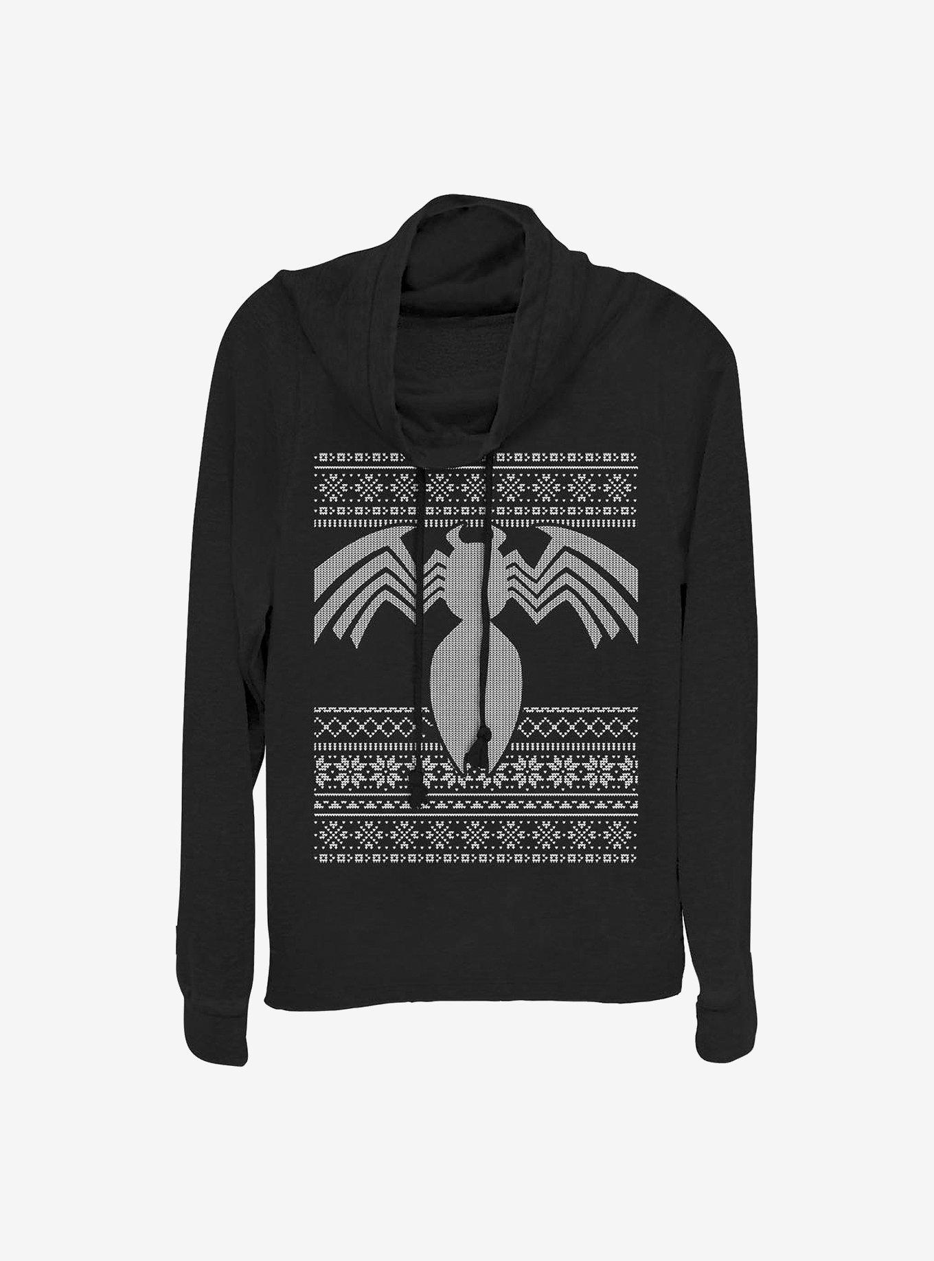 Marvel Venom Holidays Cowl Neck Long-Sleeve Girls Top, , hi-res