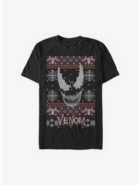 Marvel Venom Face Christmas Pattern Sweater T-Shirt, , hi-res