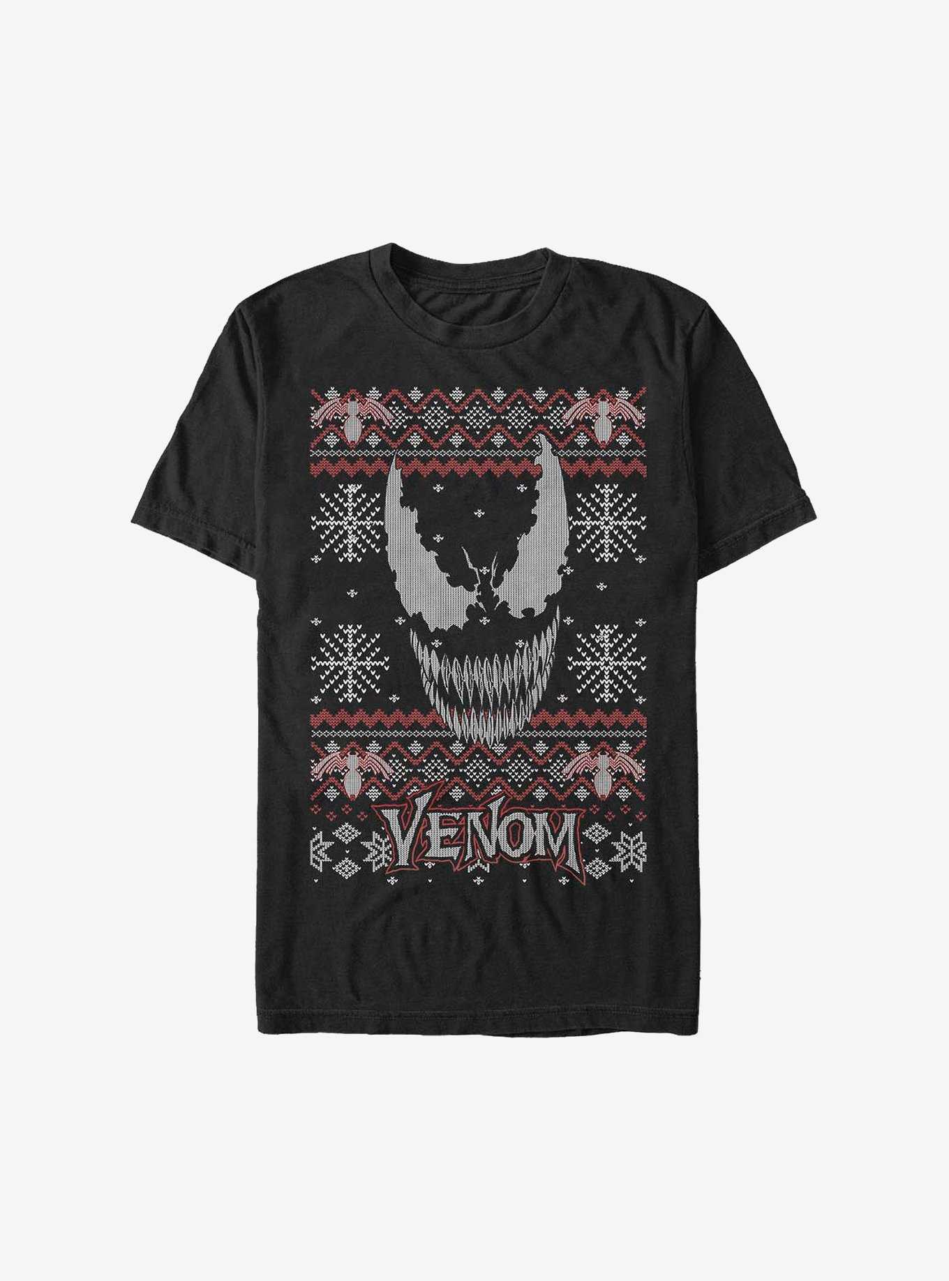Marvel Venom Face Christmas Pattern Sweater T-Shirt, , hi-res