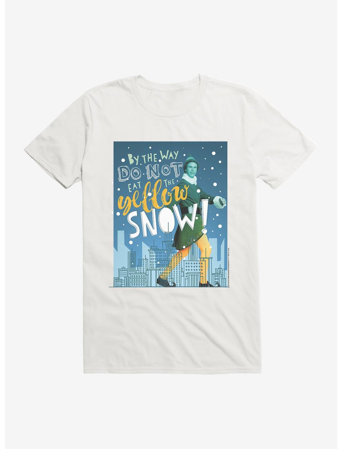 Elf Buddy Don't Eat Yellow Snow T-Shirt, WHITE, hi-res