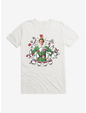 Elf Buddy With Icons T-Shirt, WHITE, hi-res