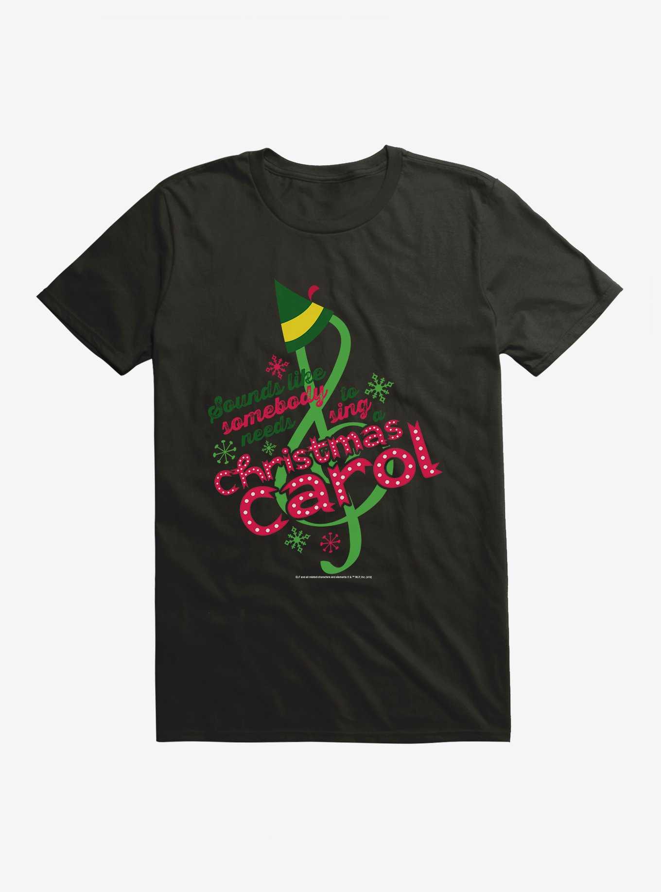 Elf Christmas Carol T-Shirt, BLACK, hi-res