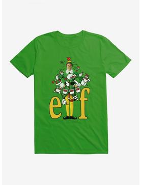 Elf Yellow Logo With Icons T-Shirt, GREEN APPLE, hi-res