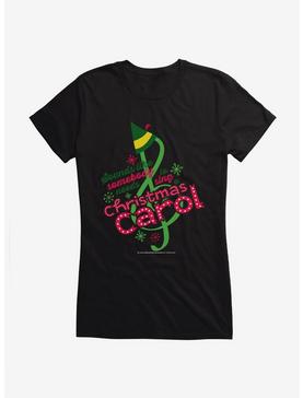 Elf Christmas Carol Girls T-Shirt, BLACK, hi-res