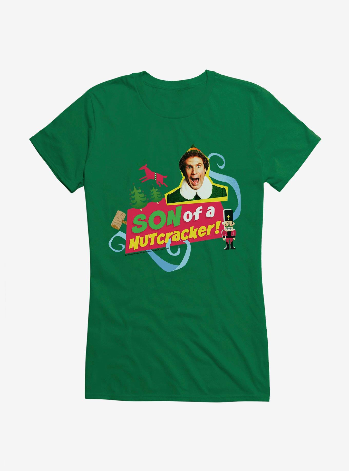 Elf Son Of A Nutcracker Girls T-Shirt, KELLY GREEN, hi-res