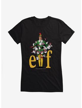 Elf Yellow Logo With Icons Girls T-Shirt, , hi-res