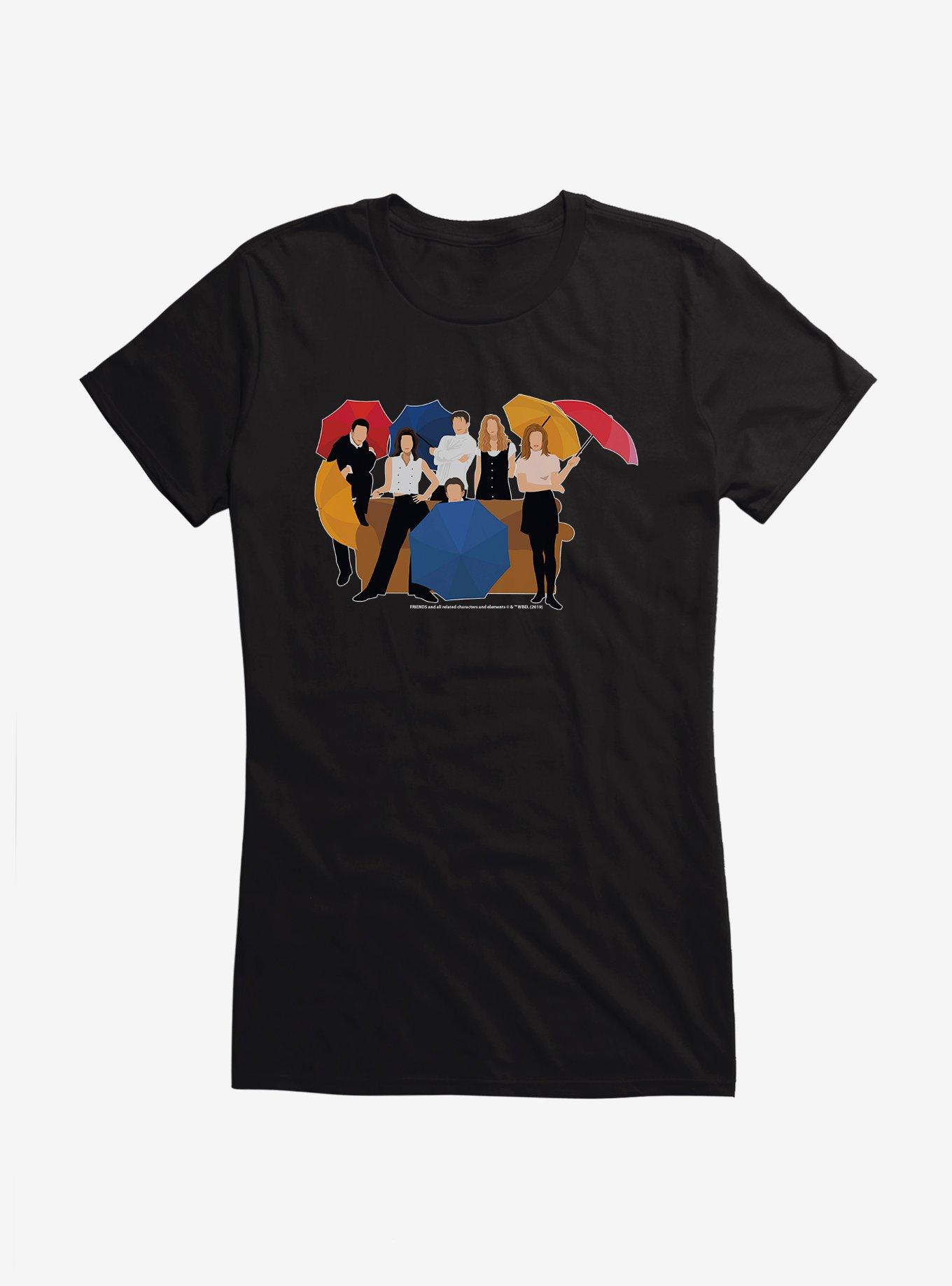 Friends Character Silhouettes Girls T-Shirt, BLACK, hi-res