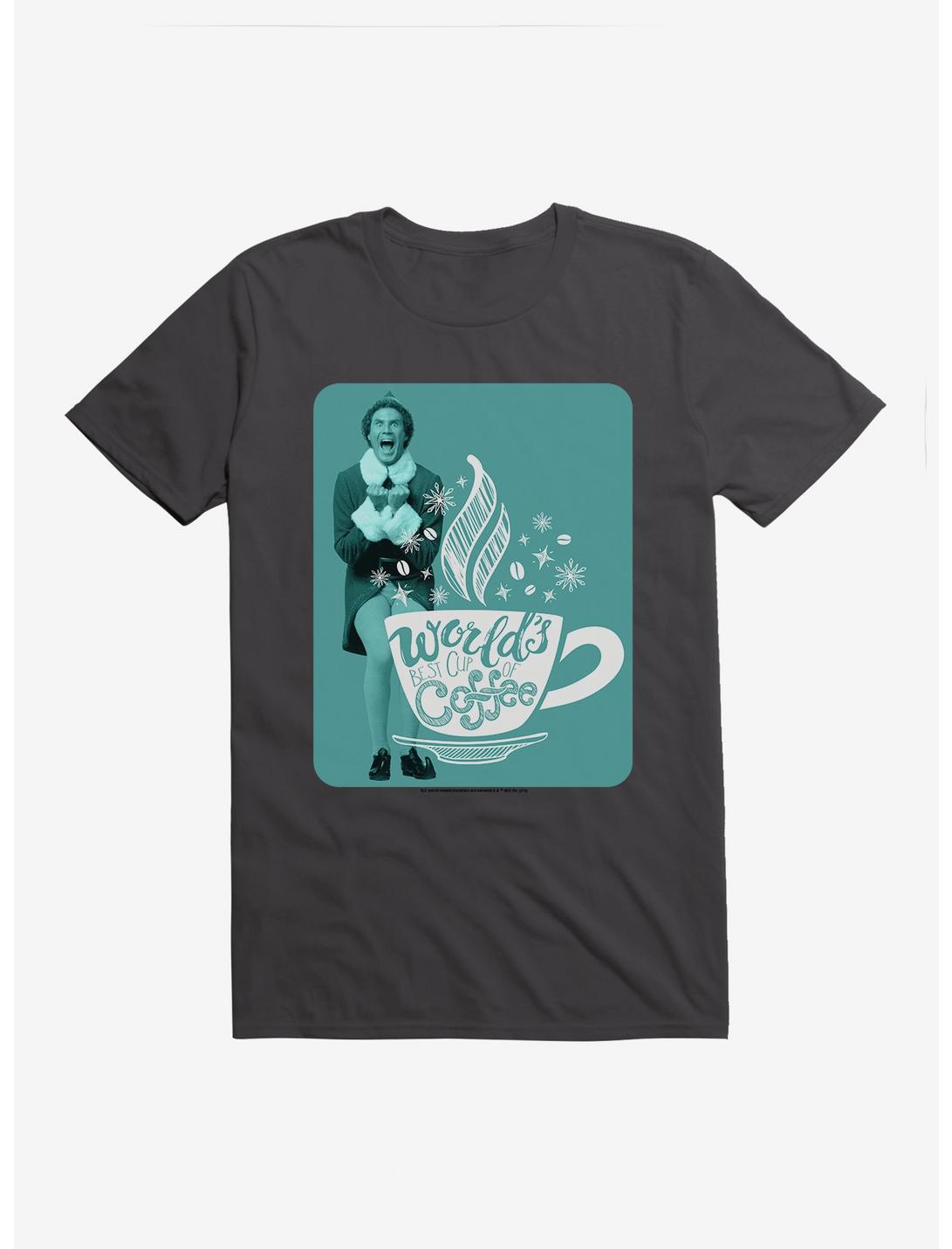 Elf World's Best Coffee T-Shirt, DARK GREY, hi-res