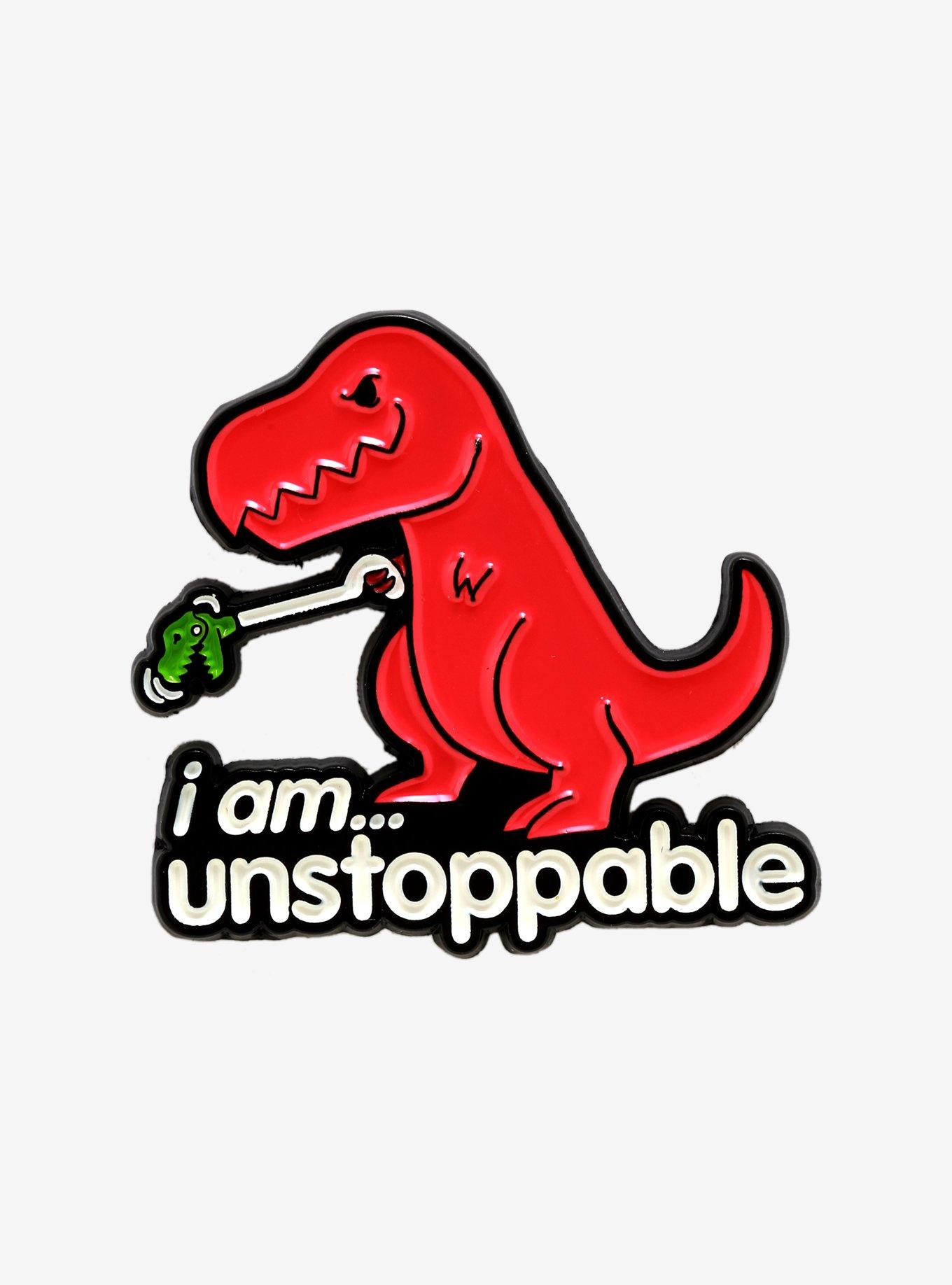 T-Rex Unstoppable Enamel Pin, , hi-res