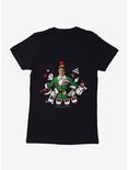 Elf Buddy With Icons Womens T-Shirt, BLACK, hi-res