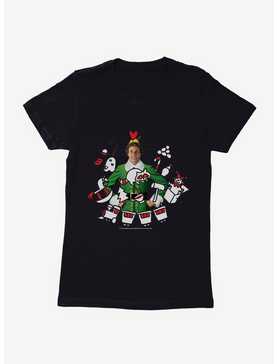 Elf Buddy With Icons Womens T-Shirt, , hi-res