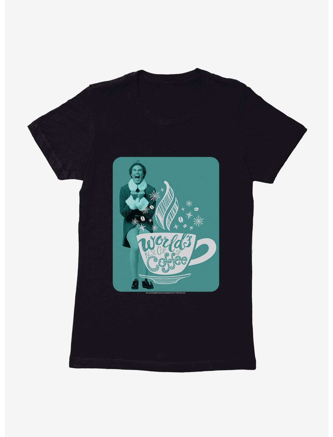 Elf World's Best Coffee Womens T-Shirt, BLACK, hi-res