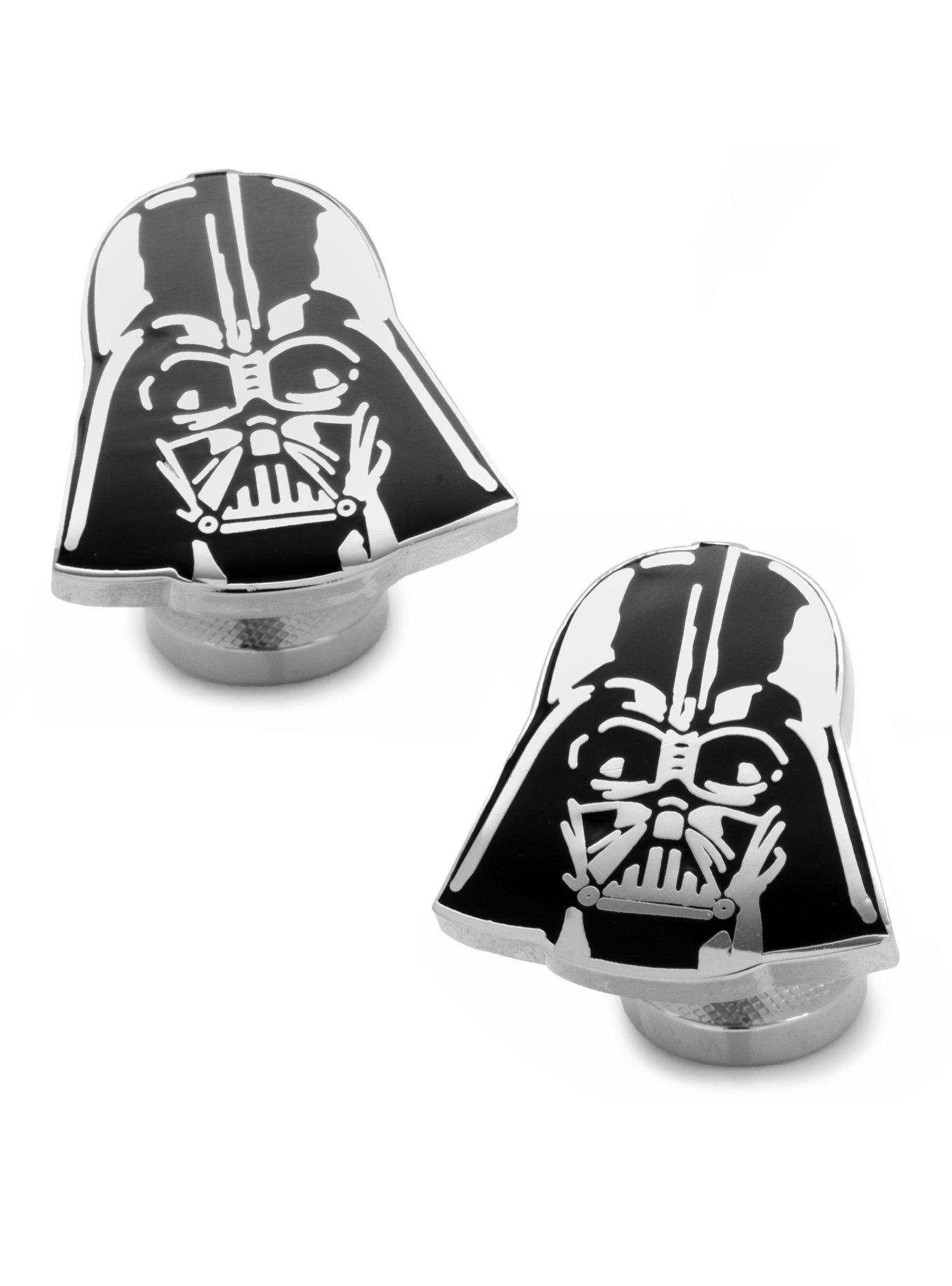 Recessed Matte Star Wars Darth Vader Head Cufflinks, , hi-res