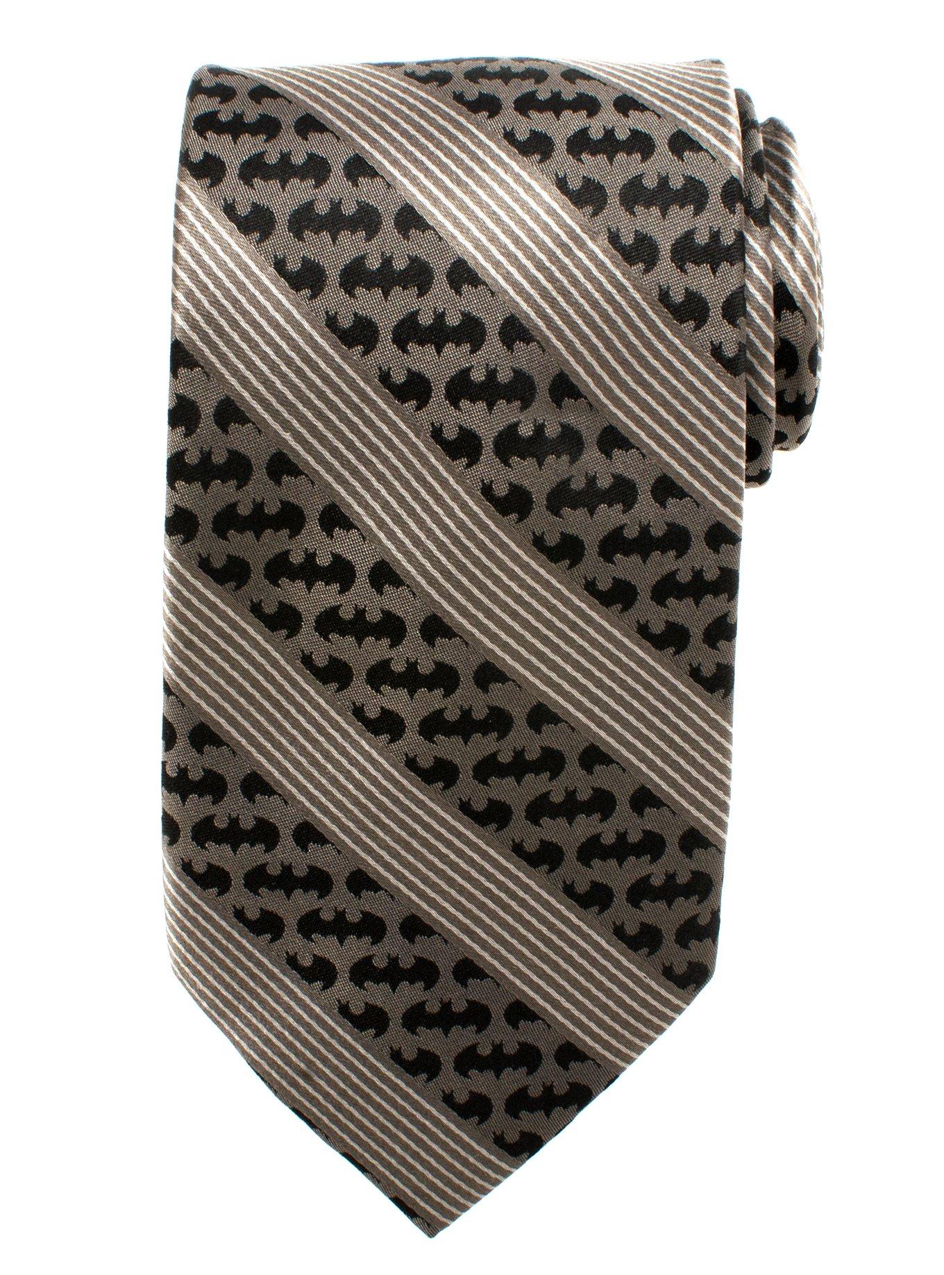 DC Comics Batman Black Pinstripe Tie, , hi-res