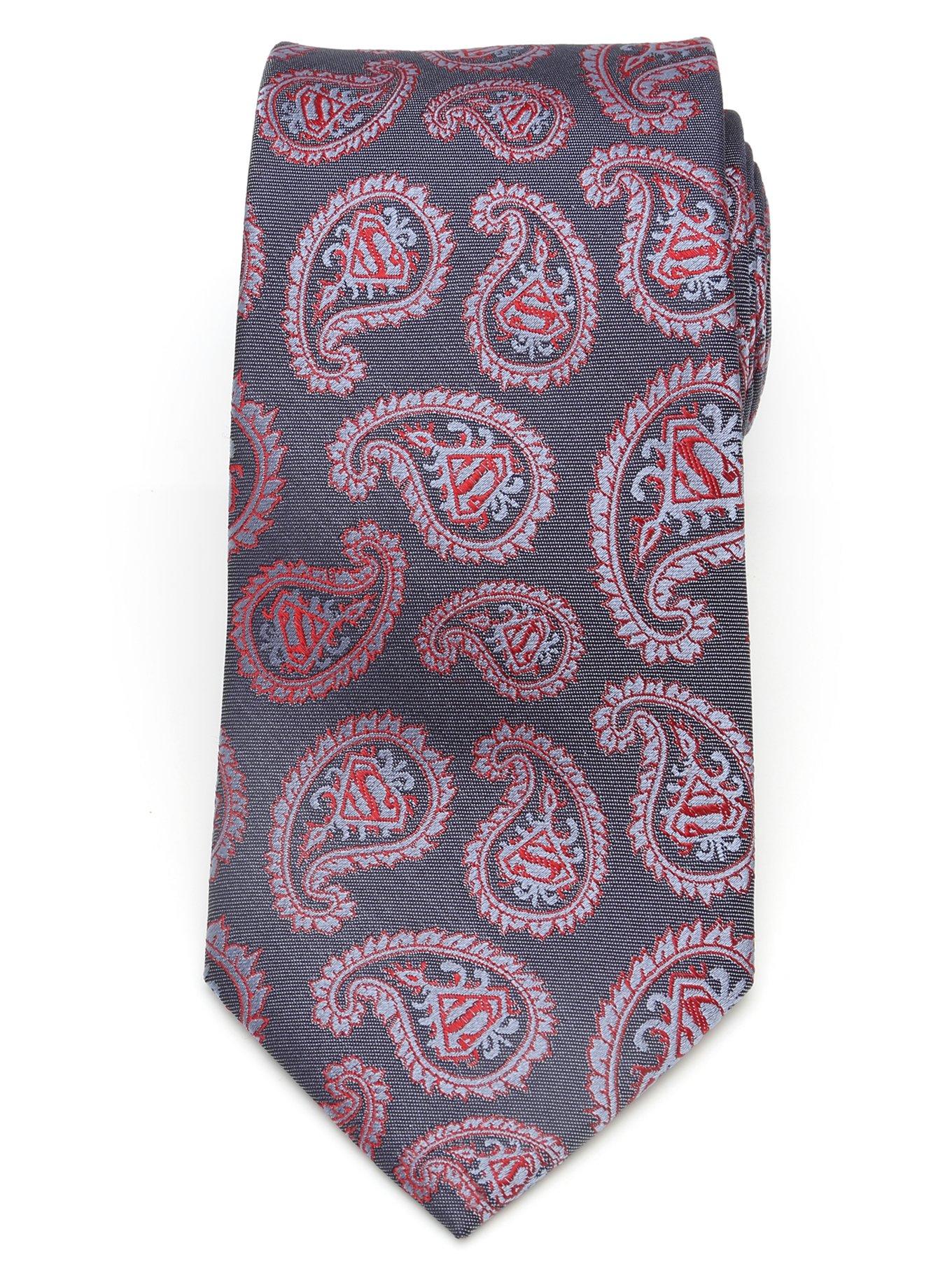 DC Comics Superman Red and Blue Paisley Tie, , hi-res