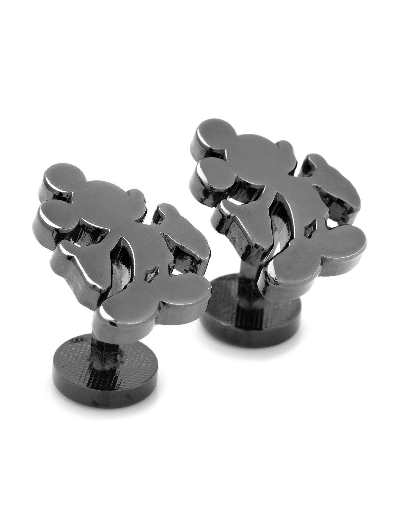 Disney Mickey Mouse Black Silhouette Cufflinks, , hi-res