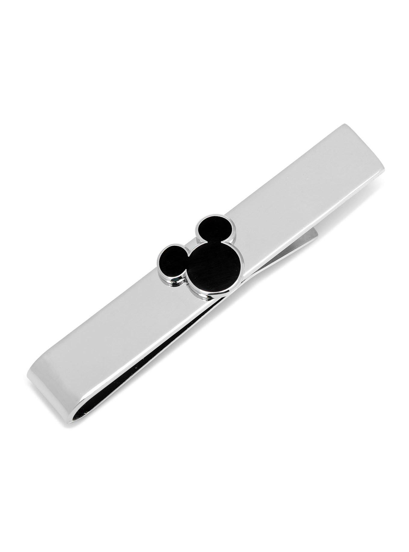 Disney Mickey Mouse Black Silhouette Tie Bar, , hi-res