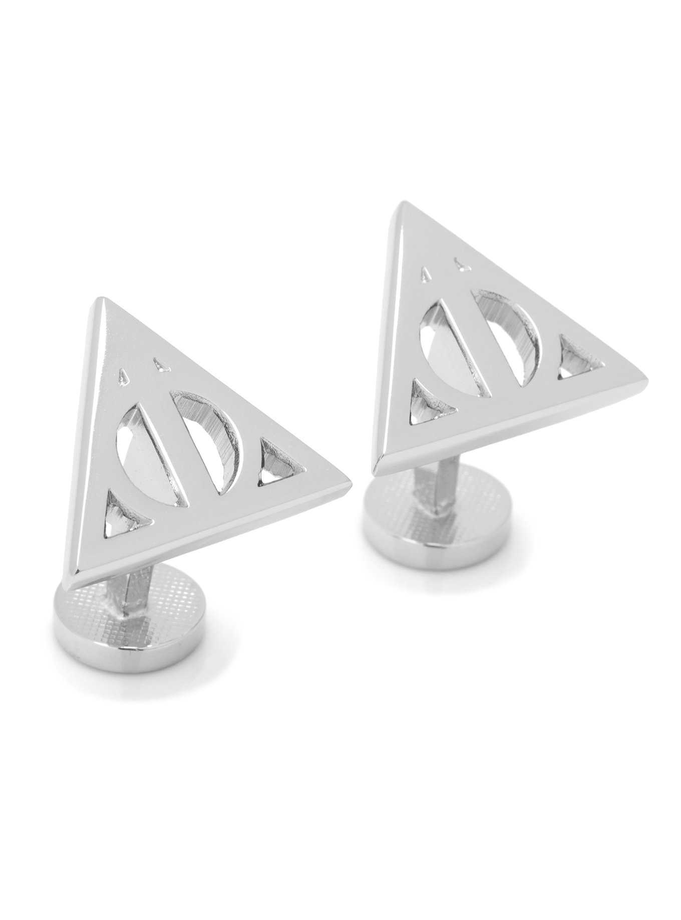 Harry Potter Deathly Hallows Silver Cufflinks, , hi-res