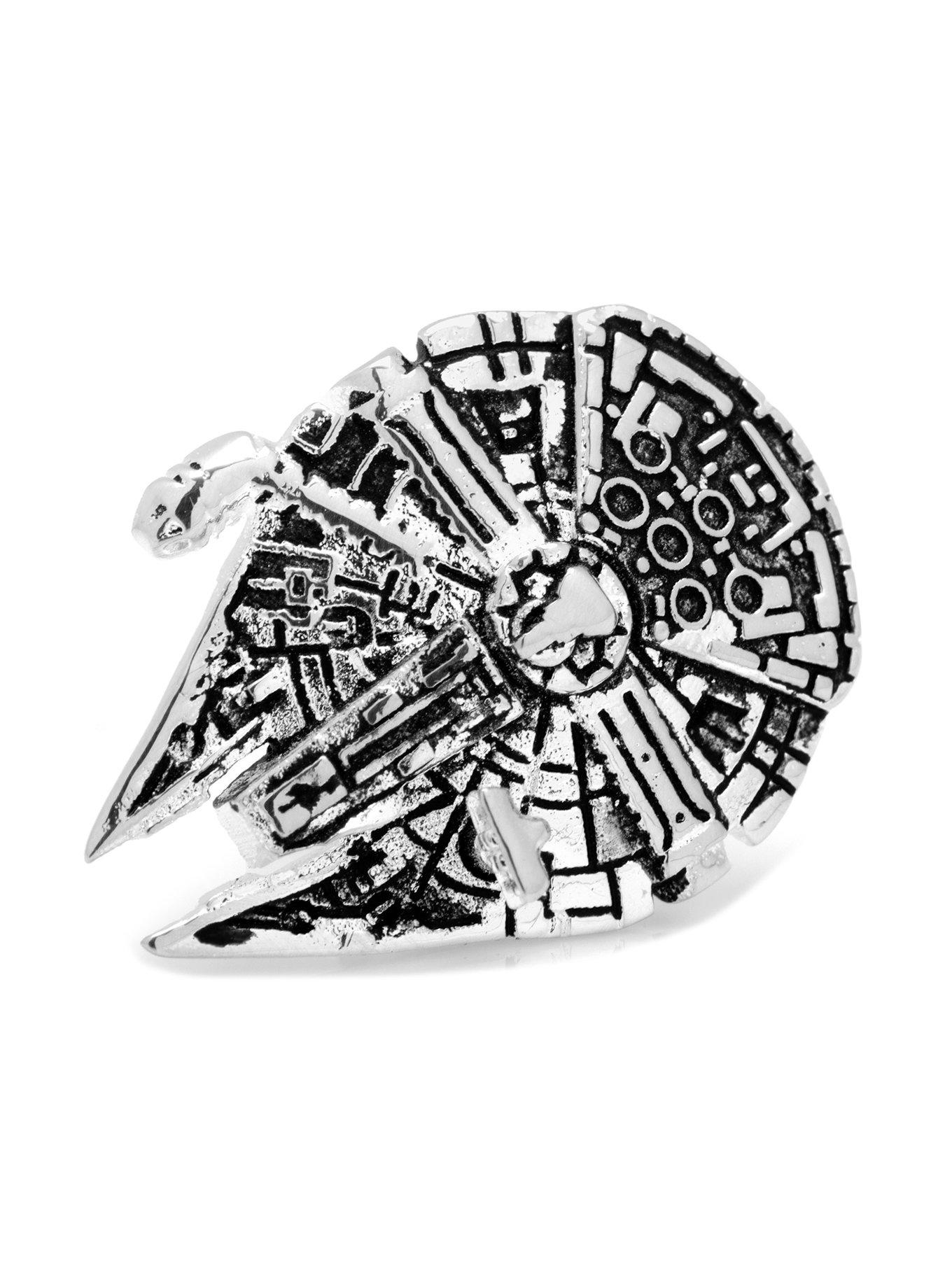 3D Star Wars Millennium Falcon Lapel Pin, , hi-res
