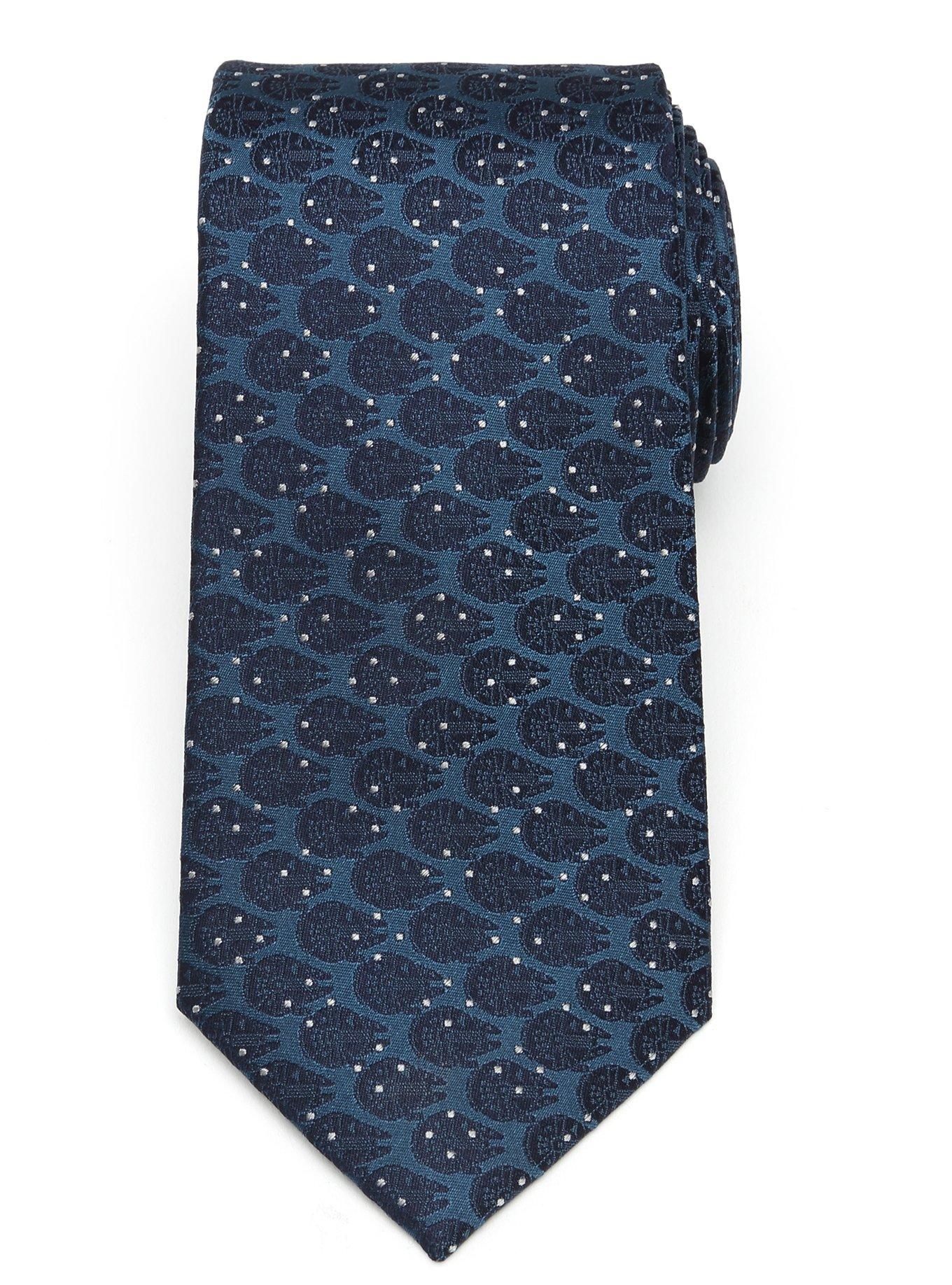 Star Wars Millennium Falcon Dot Blue Tie, , hi-res