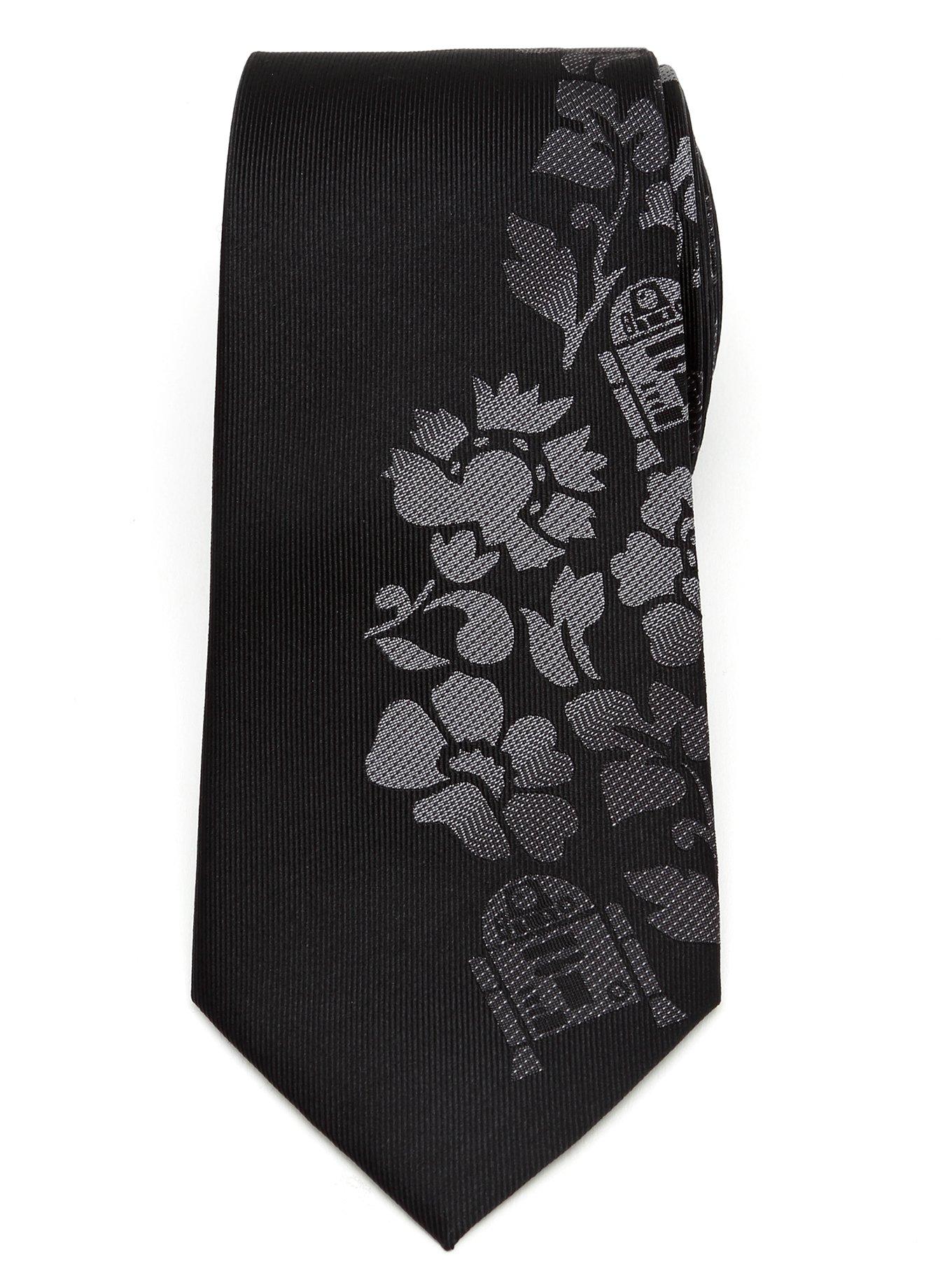 Star Wars R2D2 Floral Black Tie, , hi-res