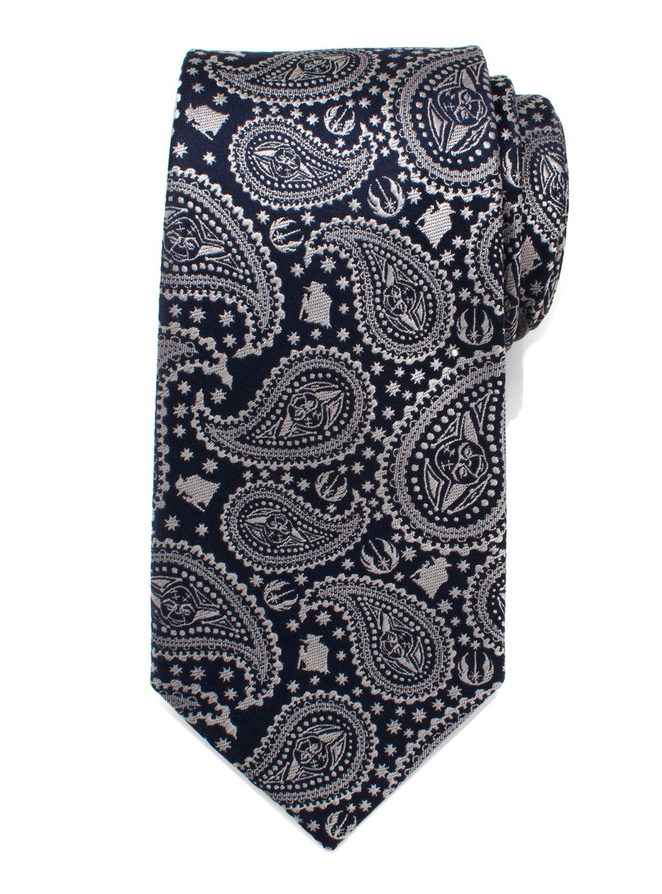 Star Wars Yoda Navy Paisley Mens Tie