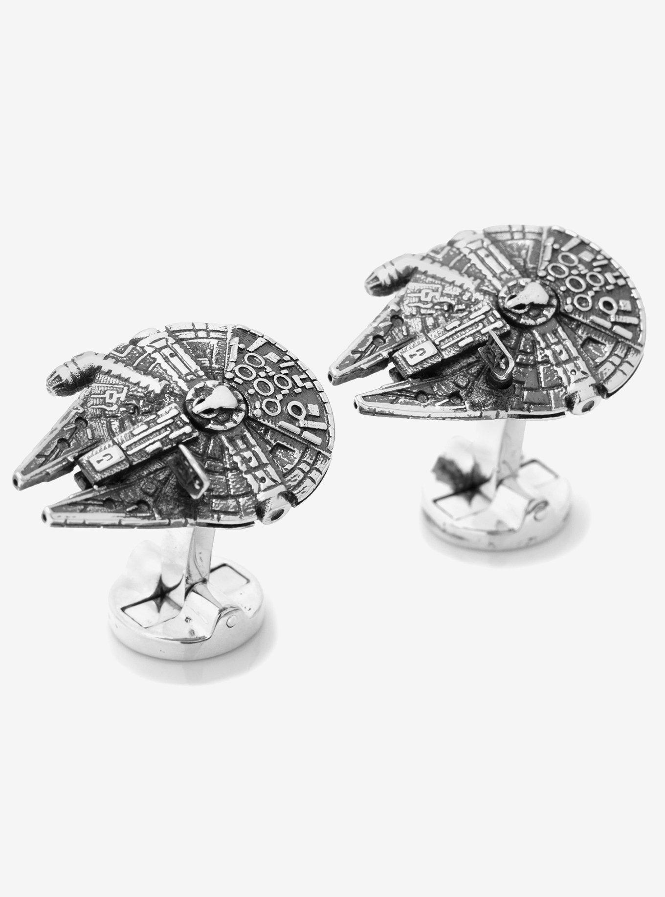 3D Star Wars Millennium Falcon Cufflinks, , hi-res
